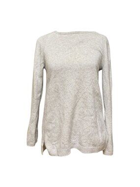 Talbots Pure Cashmere Gray Sweater Women’s Petite Medium Crewneck Soft